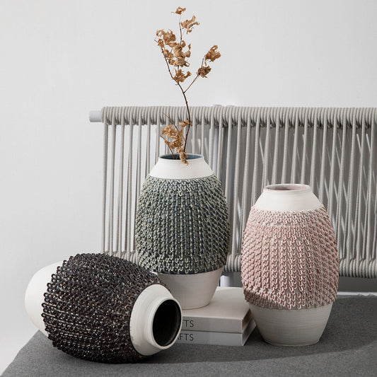 Modern 3D Printed Ceramic Vase – Unique Home Decor Art Piece