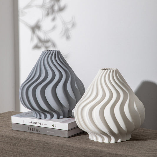 Unique Design 3D Printed Ceramic Vase - Enhance Your Home & Office Art Atmosphere