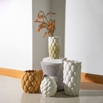 3D Printed Ceramic Vase - Unique Design, Artistic Home Decor