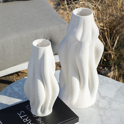 Modern 3D Printed Ceramic Vase - Original Design, Artistic Home Decor Piece