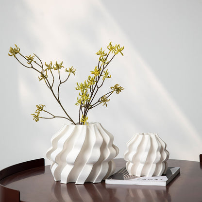 Unique 3D Printed Ceramic Vase - Original Design for Home and Office Decor