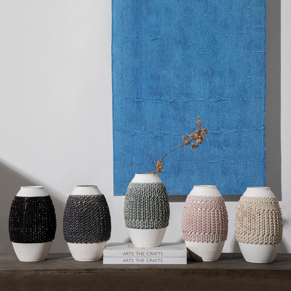 Modern 3D Printed Ceramic Vase – Unique Home Decor Art Piece