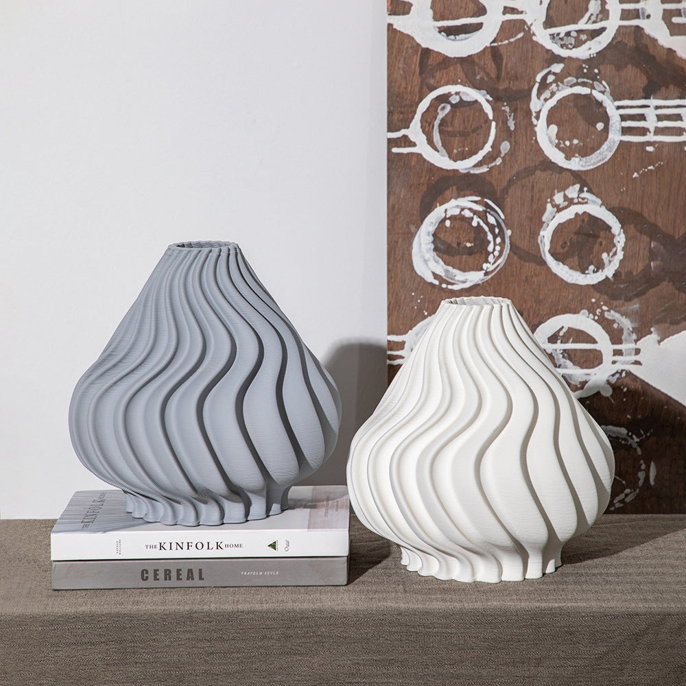 Unique Design 3D Printed Ceramic Vase - Enhance Your Home & Office Art Atmosphere