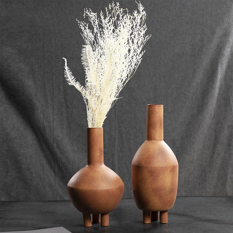 Handcrafted Wabi-Sabi Ceramic Vase - Unique Artistic Decor for Home & Office