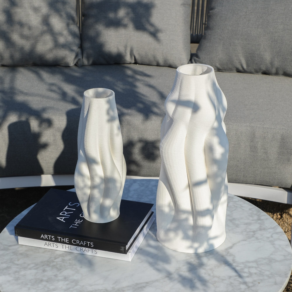 Modern 3D Printed Ceramic Vase - Original Design, Artistic Home Decor Piece