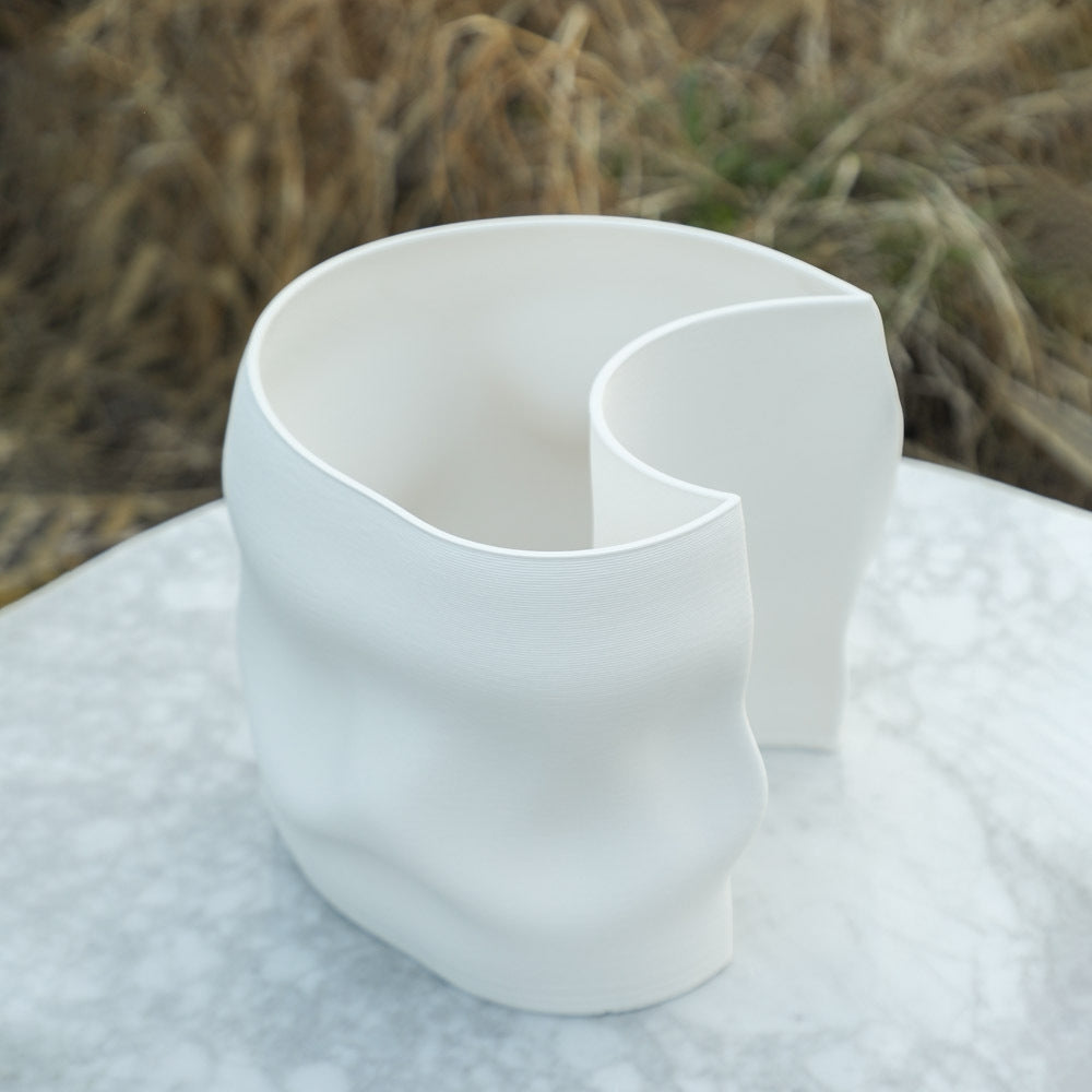 Unique 3D Printed Ceramic Vase - Original Design, Perfect Home Decor & Gift