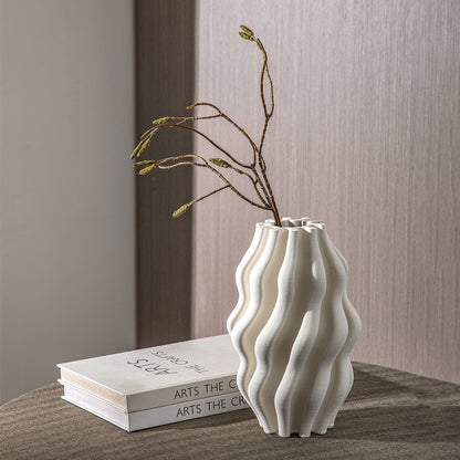 Elegant 3D Printed Ceramic Vase - Unique Office Decor & Gift