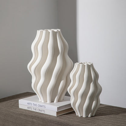 Elegant 3D Printed Ceramic Vase - Unique Office Decor & Gift