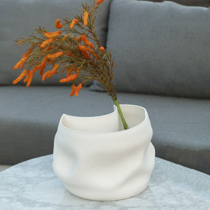 Unique 3D Printed Ceramic Vase - Original Design, Perfect Home Decor & Gift