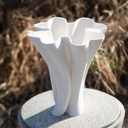 Handcrafted 3D Printed Ceramic Vase - Modern Minimalist Home Decor