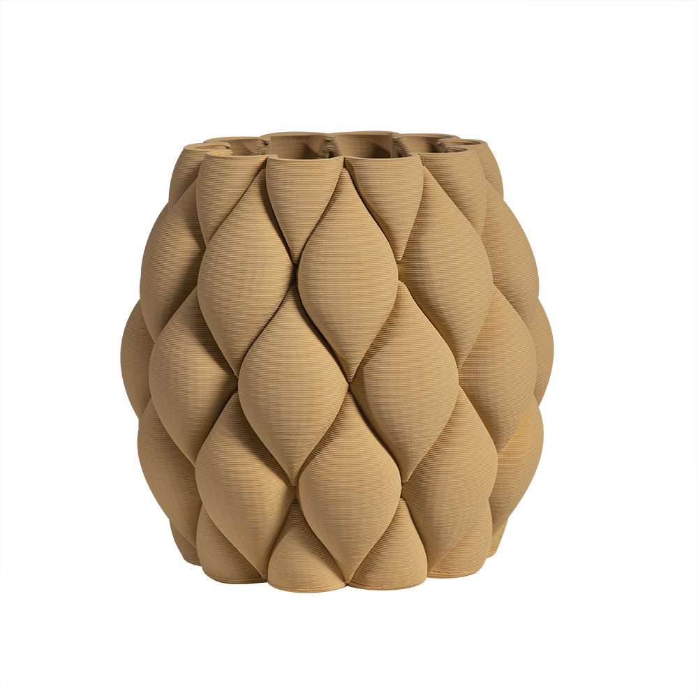 3D Printed Ceramic Vase - Unique Design, Artistic Home Decor