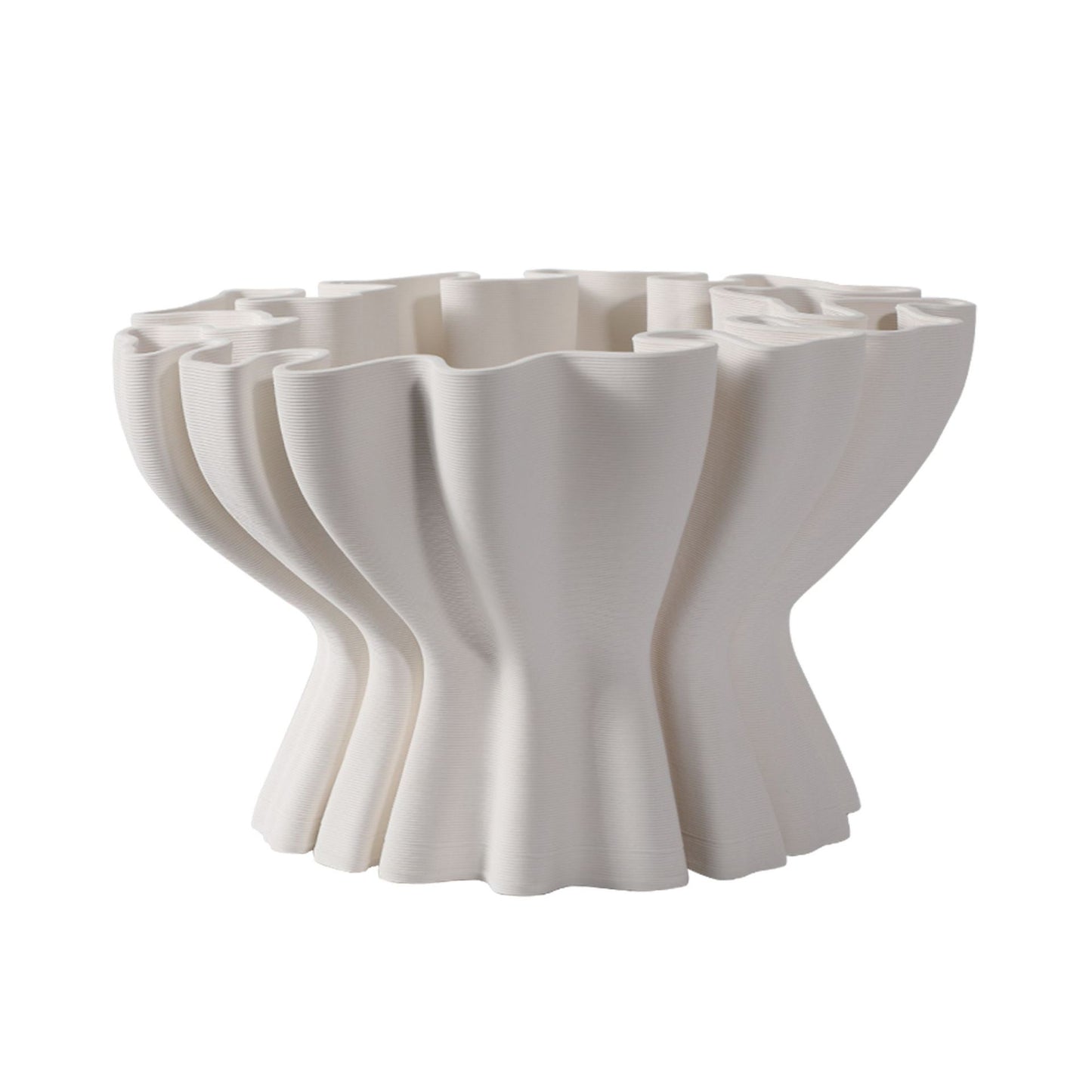 3D Printed Ceramic Vase - Original Design, Perfect for Office & Home Decor, Available in Three Sizes