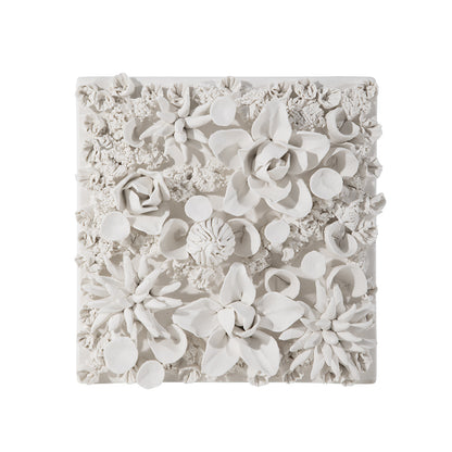 Handcrafted Ceramic Wall Art - Unique Office Décor, Ceramic Flower Ornament, Artistic Handmade Home Accent