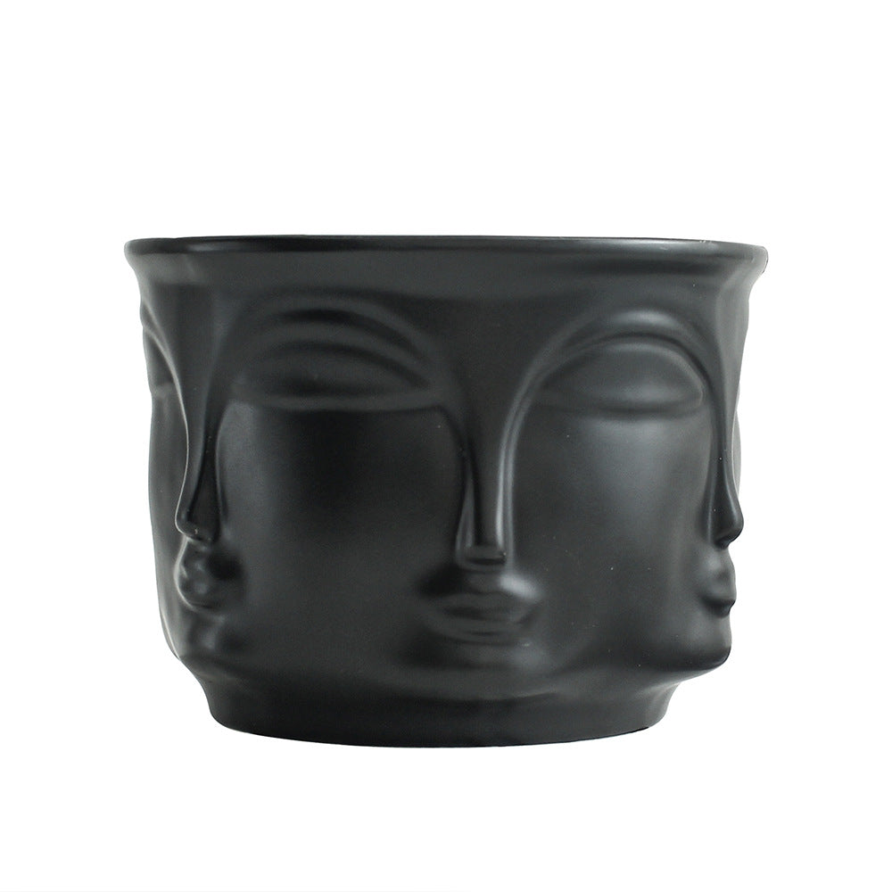 Luxury Ceramic Face Candle Holder - Modern Minimalist Design for Home & Office Decor