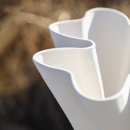 Handcrafted 3D Printed Ceramic Vase - Modern Minimalist Home Decor