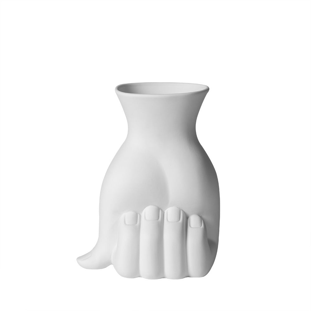 Handcrafted Ceramic Finger-Shaped Vase - Creative Home Decor Art Piece