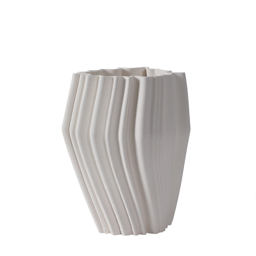 3D Printed Ceramic Vase - Modern Home Decor, Unique Artistic Design