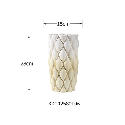 3D Printed Ceramic Vase - Unique Design, Artistic Home Decor