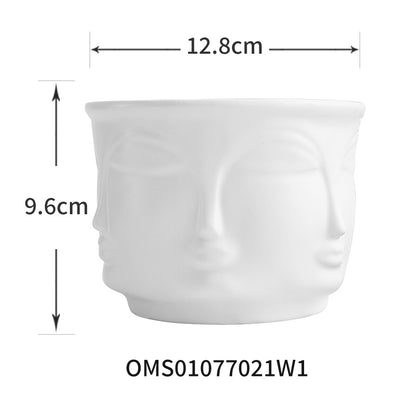 Luxury Ceramic Face Candle Holder - Modern Minimalist Design for Home & Office Decor