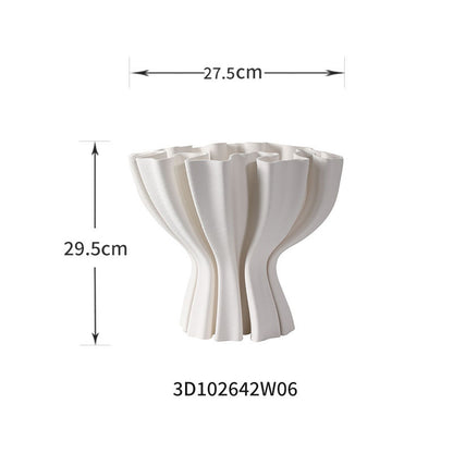 3D Printed Ceramic Vase - Original Design, Perfect for Office & Home Decor, Available in Three Sizes