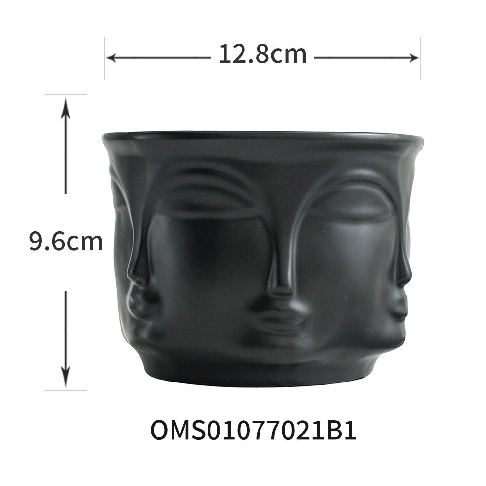 Luxury Ceramic Face Candle Holder - Modern Minimalist Design for Home & Office Decor