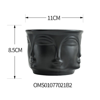 Luxury Ceramic Face Candle Holder - Modern Minimalist Design for Home & Office Decor