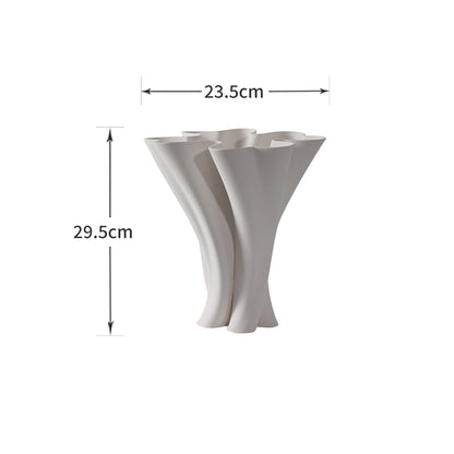 Handcrafted 3D Printed Ceramic Vase - Modern Minimalist Home Decor