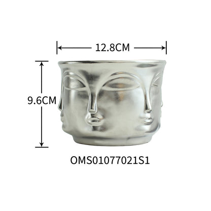 Luxury Ceramic Face Candle Holder - Modern Minimalist Design for Home & Office Decor