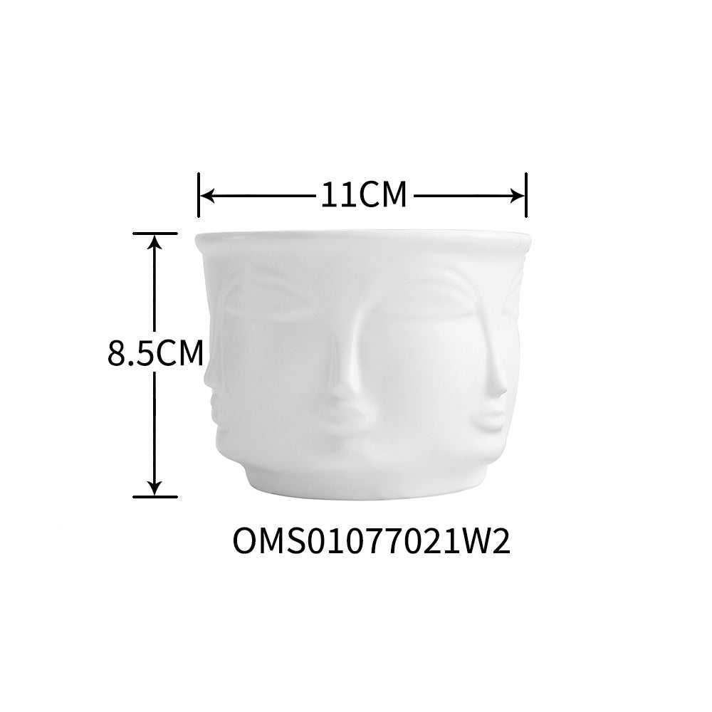 Luxury Ceramic Face Candle Holder - Modern Minimalist Design for Home & Office Decor