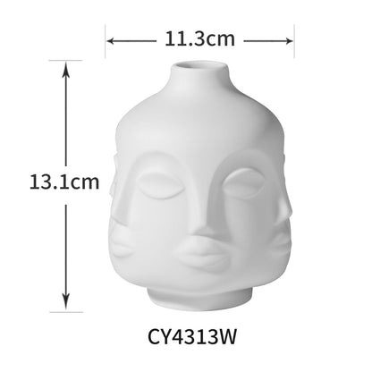 Handcrafted Face-Shaped Aromatherapy Vase - Unique Ceramic Art Piece for Home & Office Decor