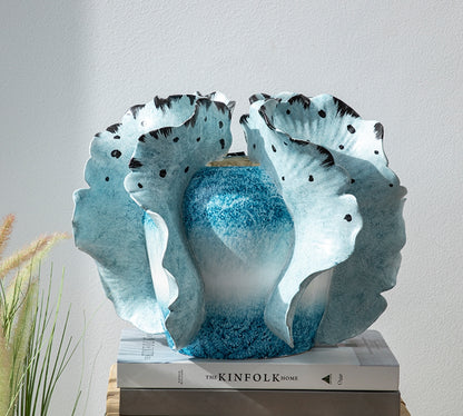 Hand-Painted Ceramic Butterfly Wing Vase - Artistic Home Decor Masterpiece