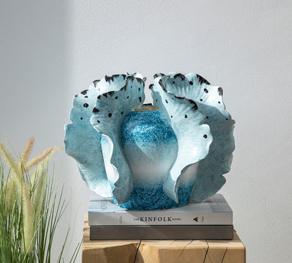 Hand-Painted Ceramic Butterfly Wing Vase - Artistic Home Decor Masterpiece